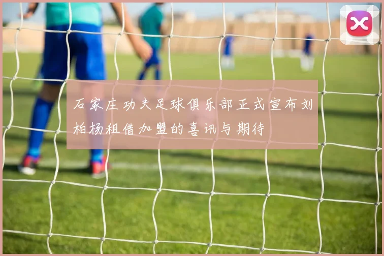 石家庄功夫足球俱乐部正式宣布刘柏杨租借加盟的喜讯与期待